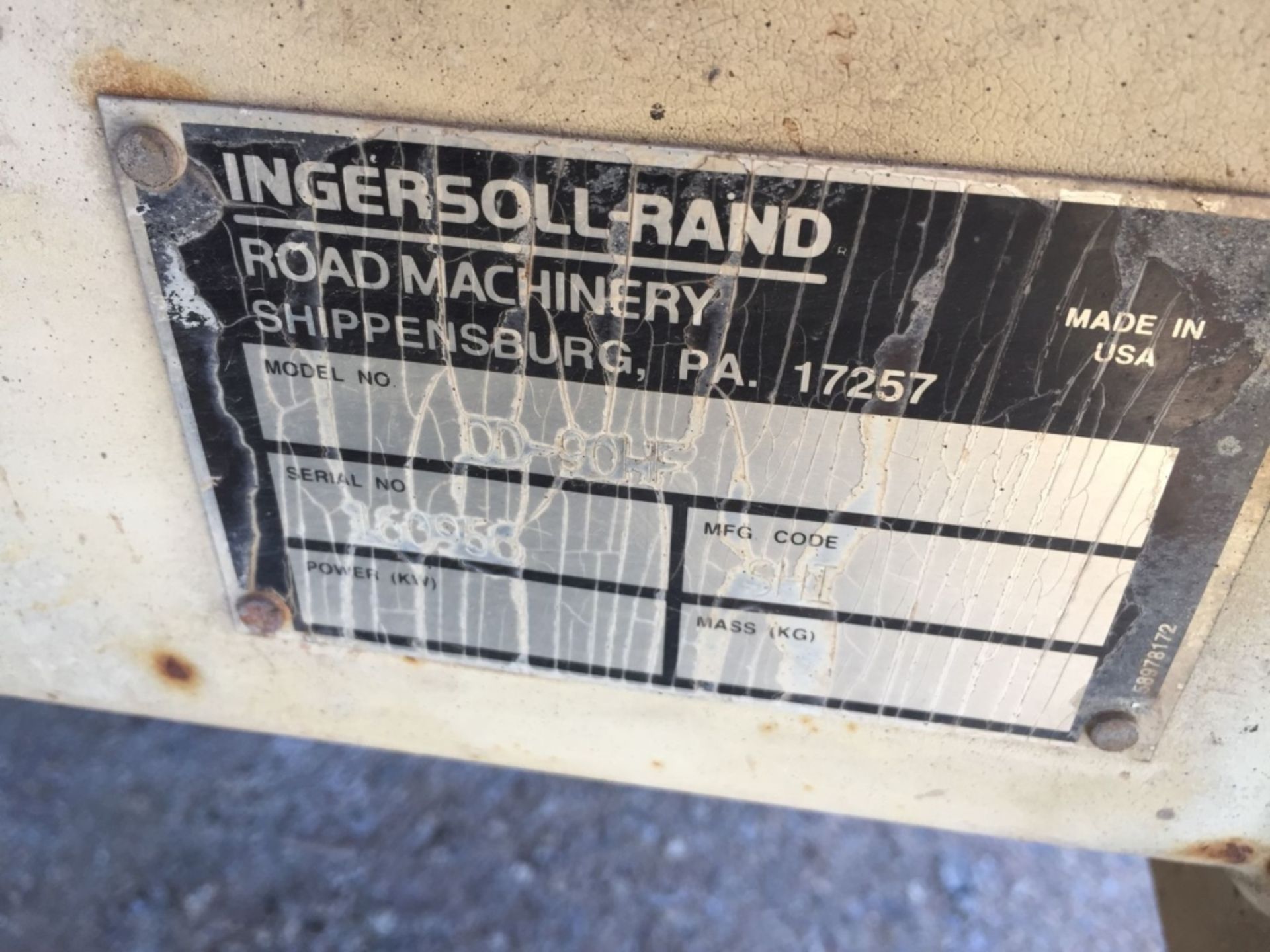 Ingersoll Rand DD-90H Vibratory Tandem Roller, - Image 18 of 20