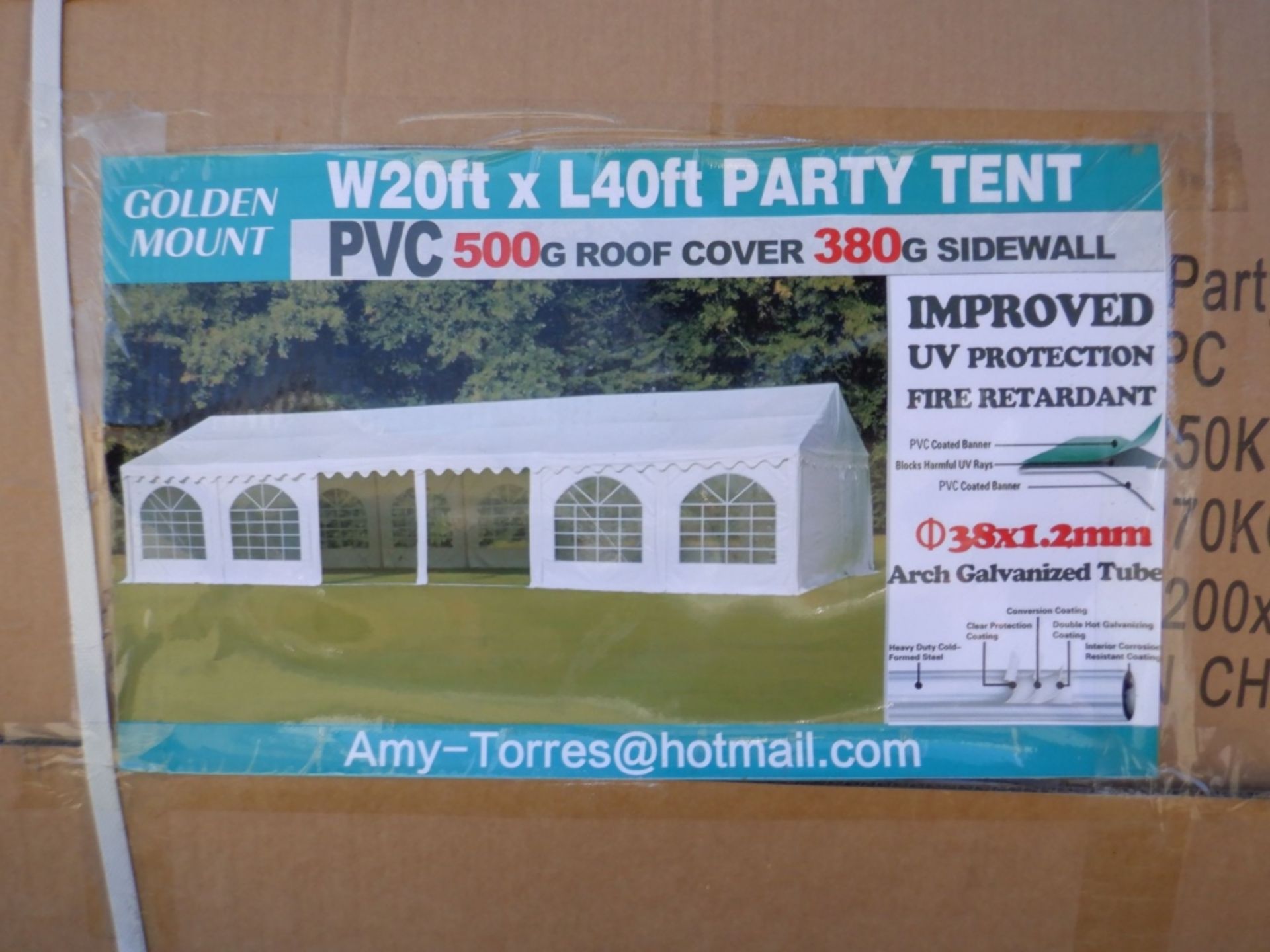 Unused 2019 Golden Mount 20' x 40' Party Tent, - Image 2 of 3