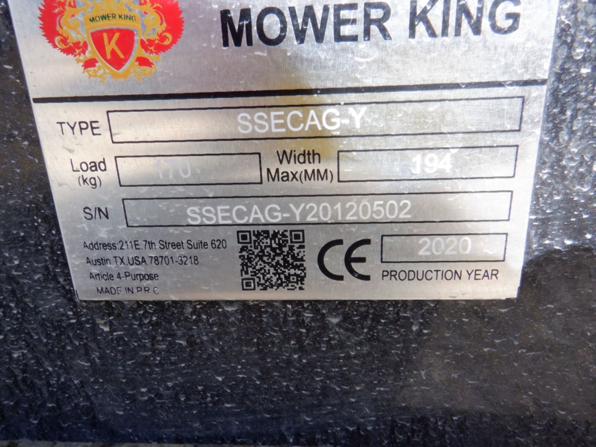 Unused 2020 Mower King SSECAG-Y Auger Attachment, - Image 3 of 3