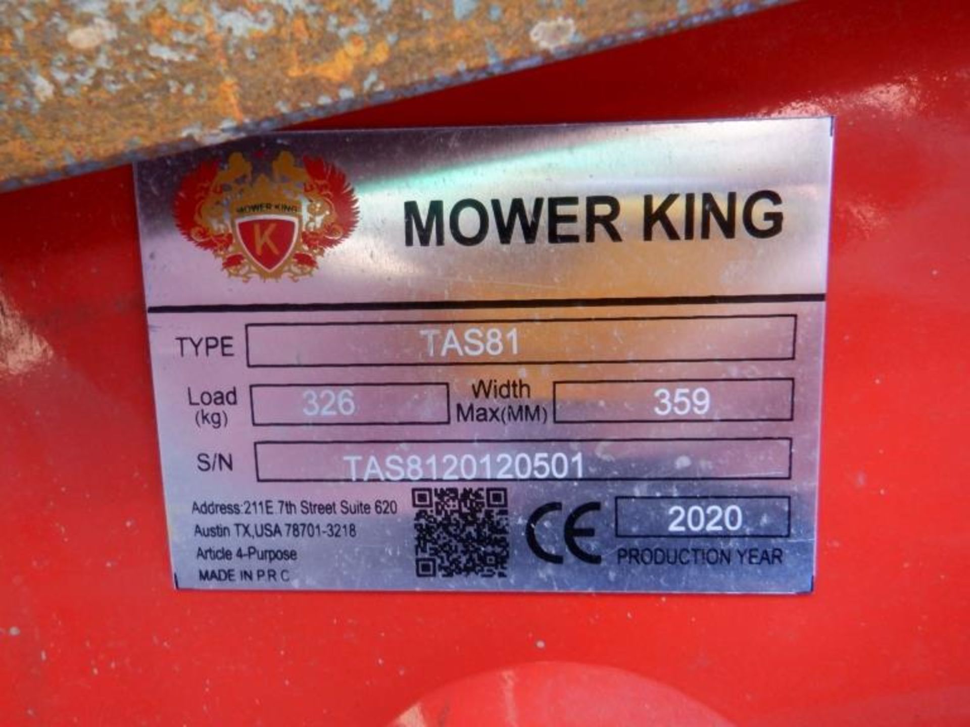 Unused 2020 Mower King TAS-81 81" Rotary Tiller - Image 4 of 4