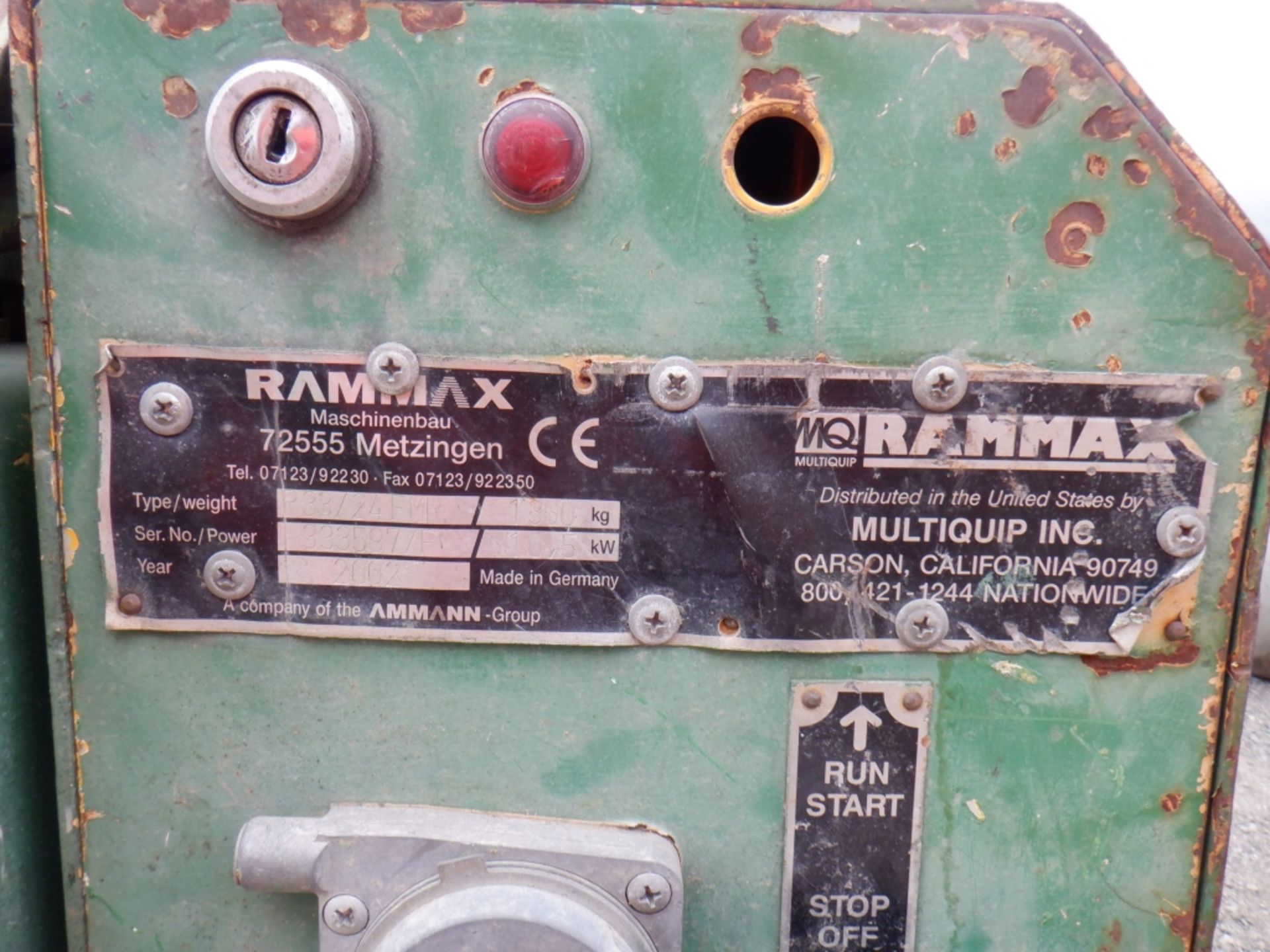 MQ Rammax P33/24 Walk Behind Compactor, - Image 11 of 12