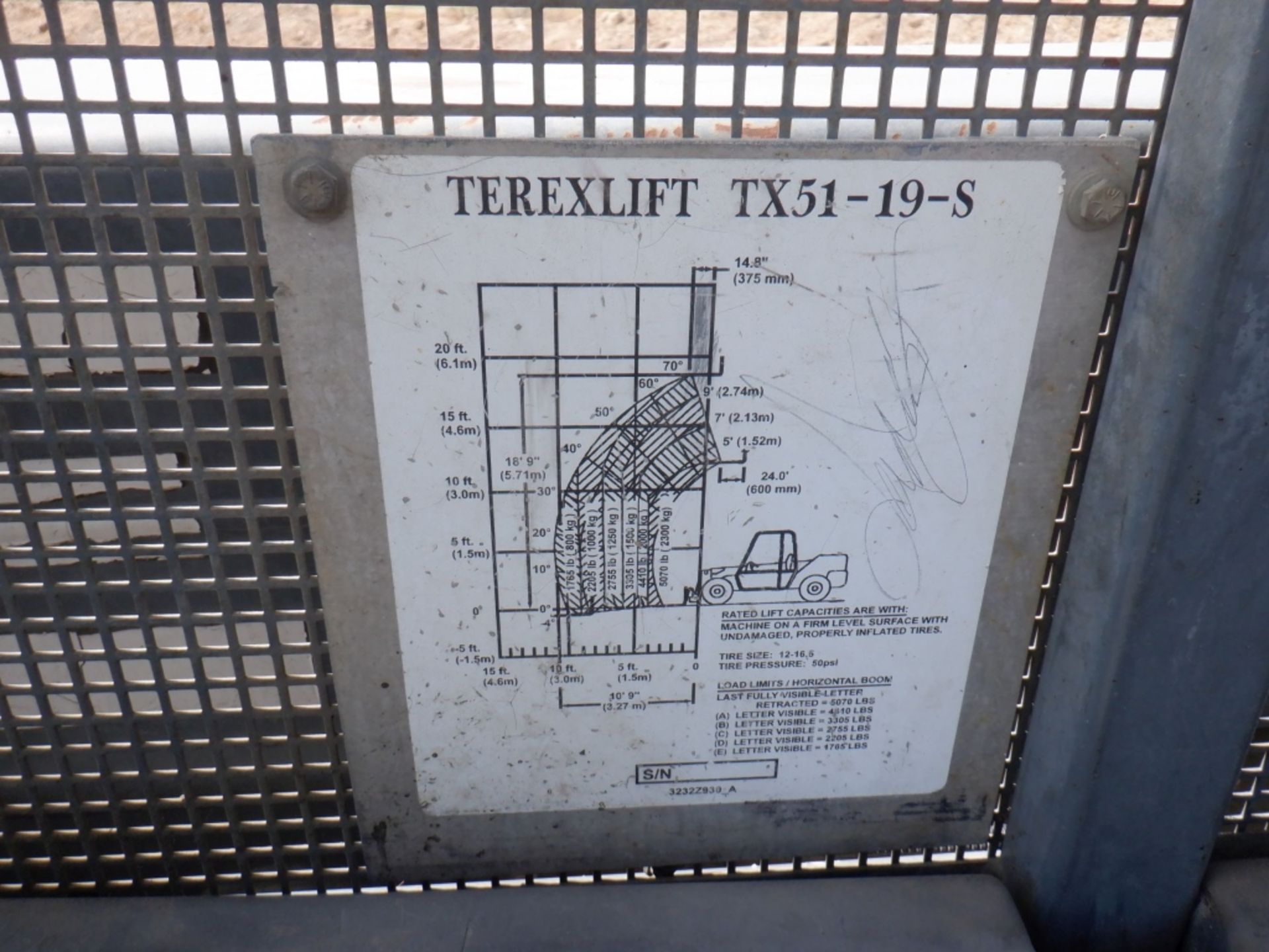 Terex TX51-19-S Forward Reach Forklift, - Image 9 of 20