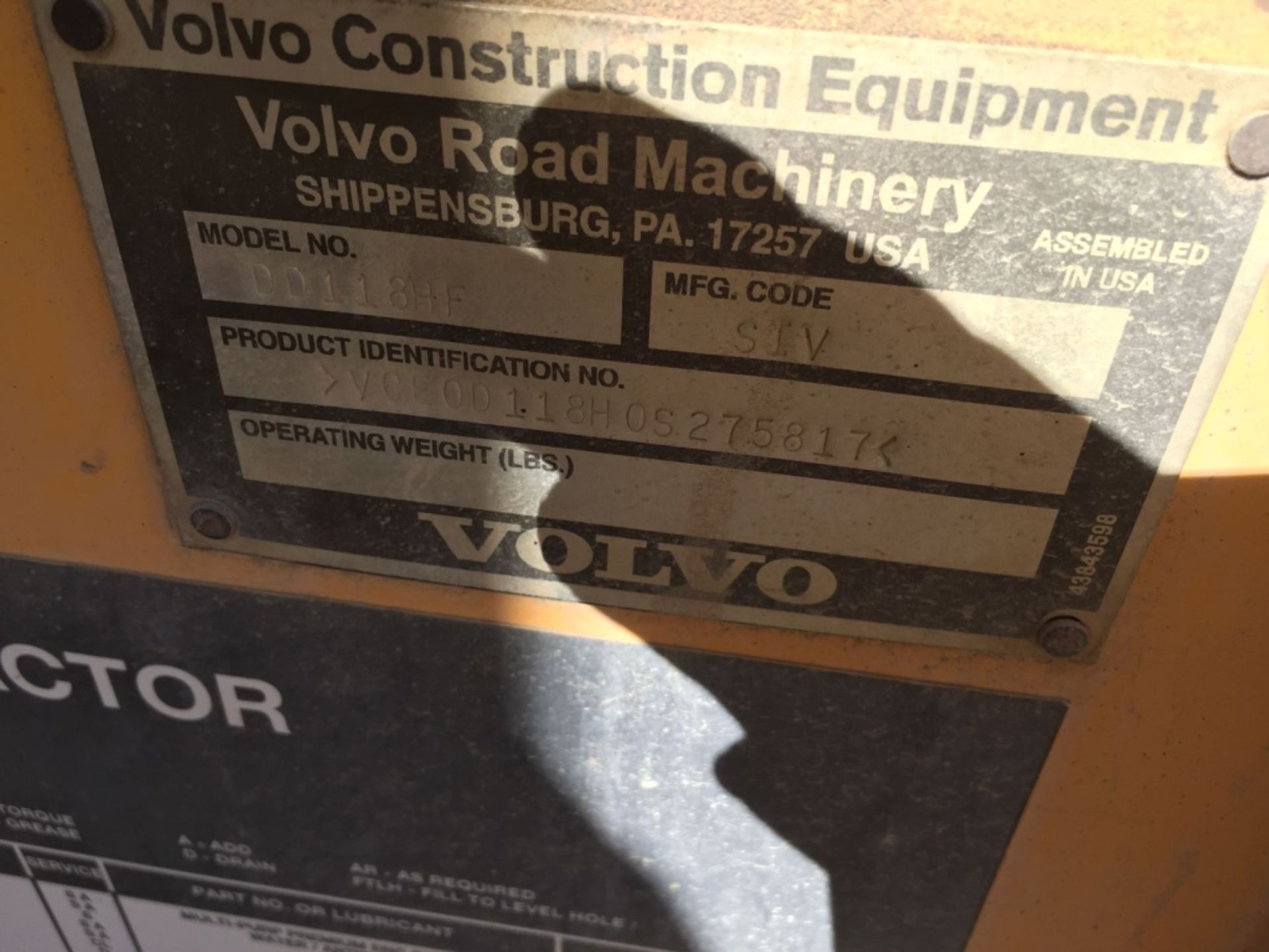 Volvo DD118HF Vibratory Tandem Roller, - Image 15 of 15