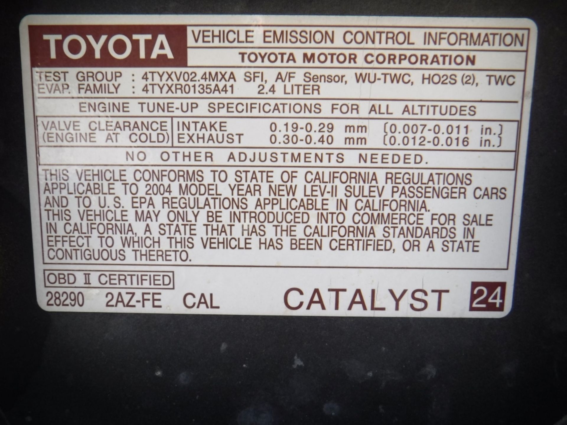 Toyota Camry LE Sedan, - Image 7 of 27