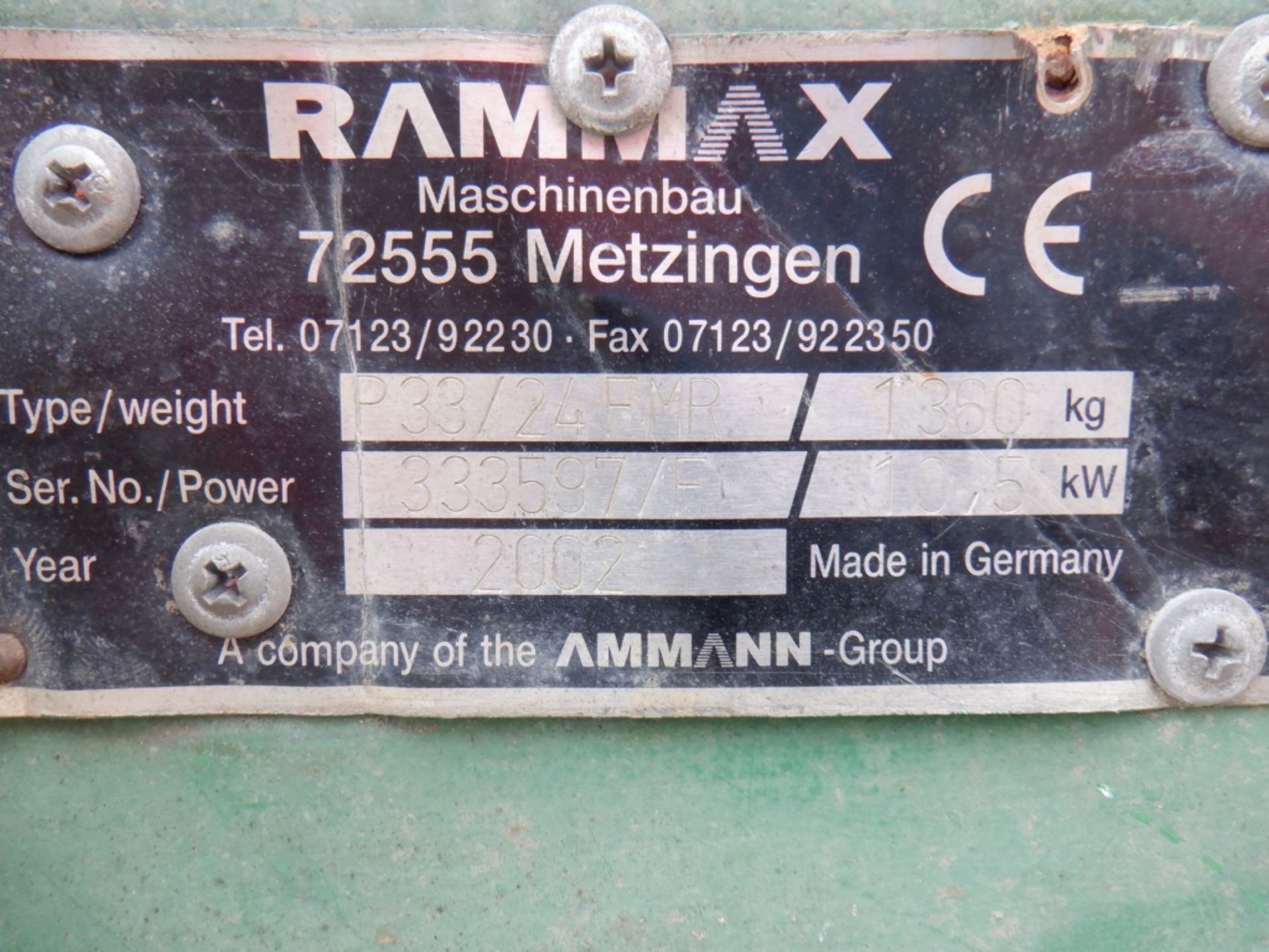 MQ Rammax P33/24 Walk Behind Compactor, - Image 12 of 12