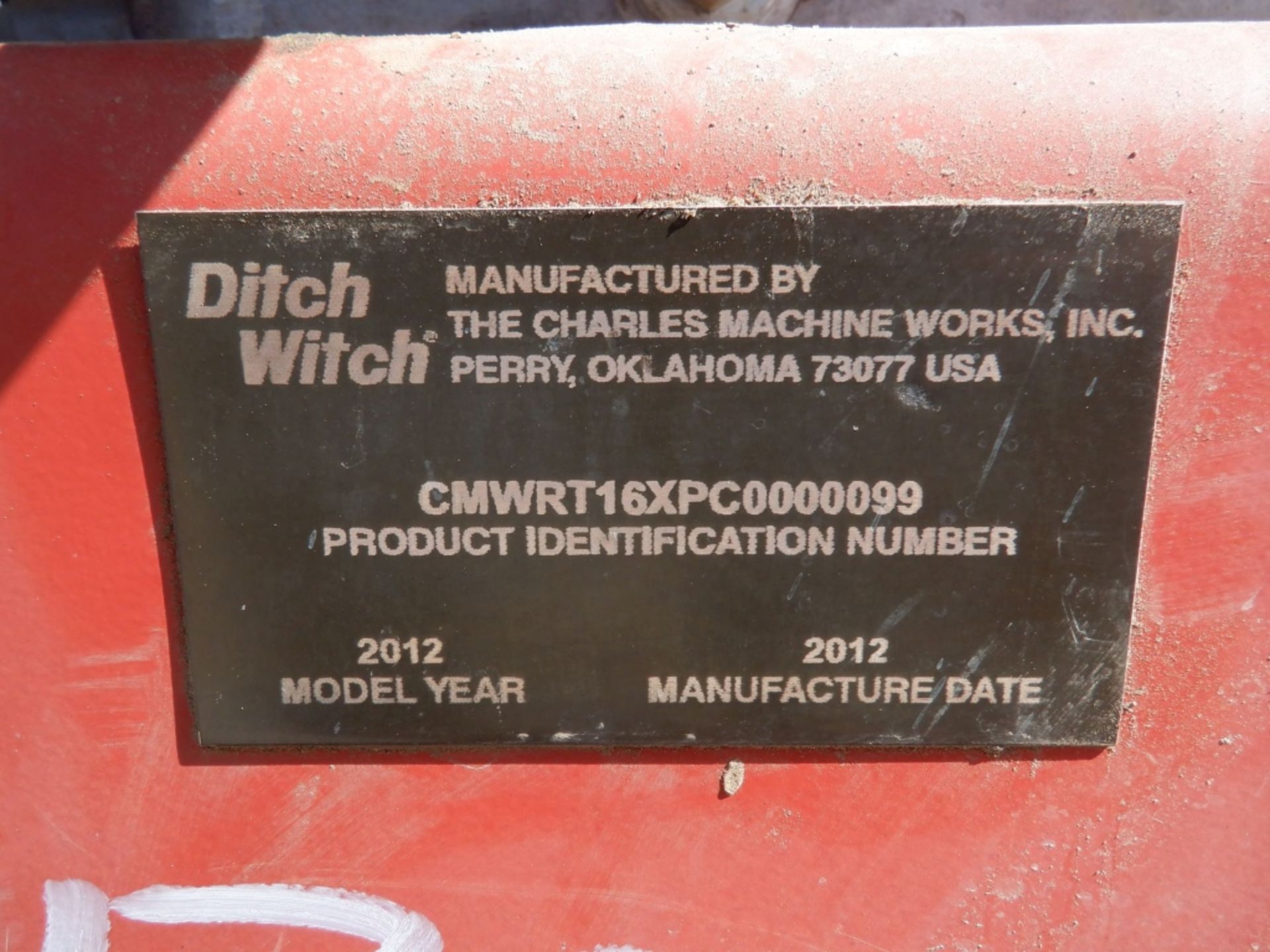 2012 Ditch Witch RT16 Walk-Behind Trencher, - Image 13 of 14