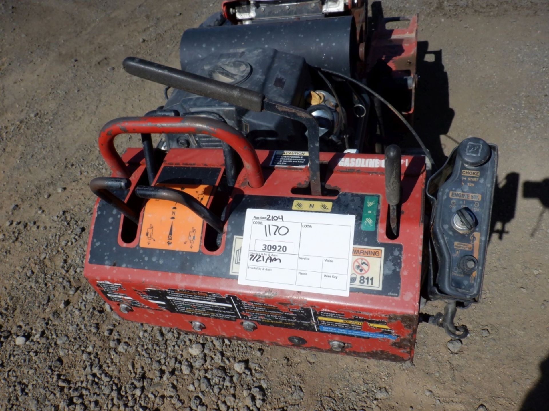 2012 Ditch Witch RT16 Walk-Behind Trencher, - Image 7 of 14