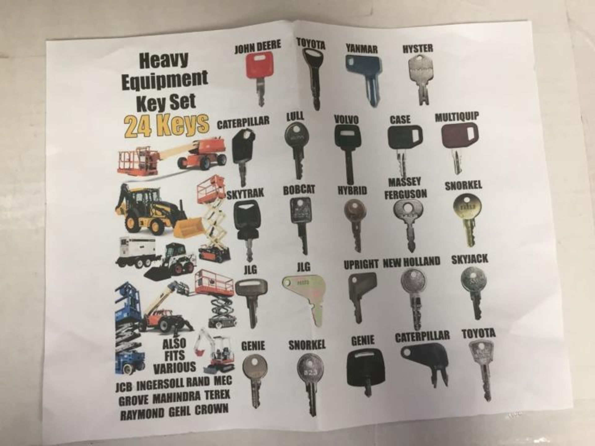 (24) Unused Equipment Master Keys, - Image 2 of 2