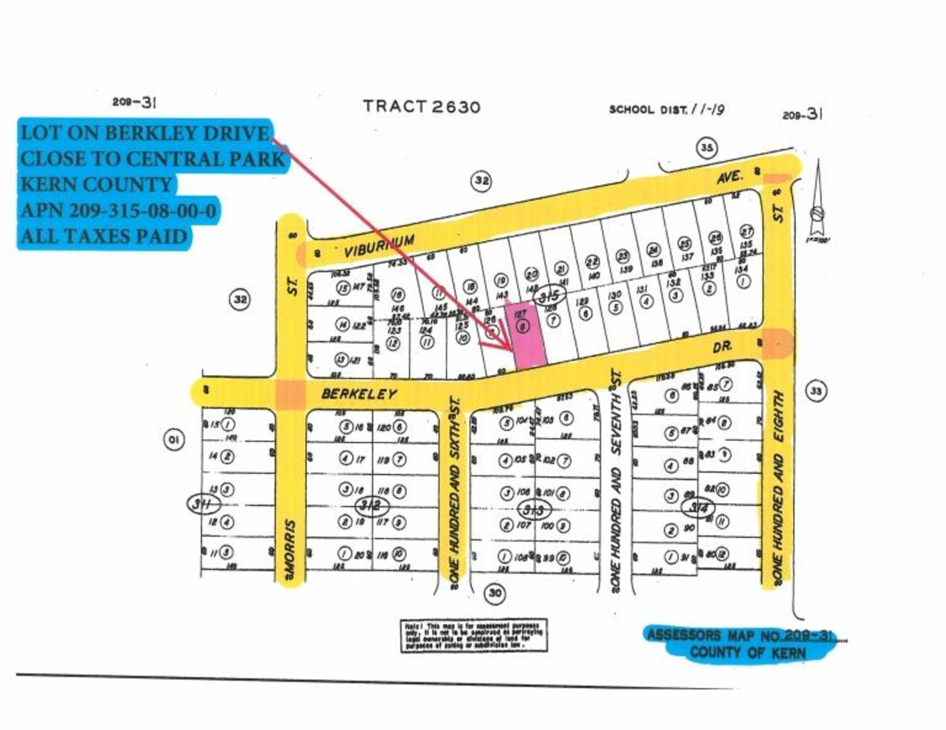 Vacant Parcel in California City, in Kern County, - Image 2 of 2