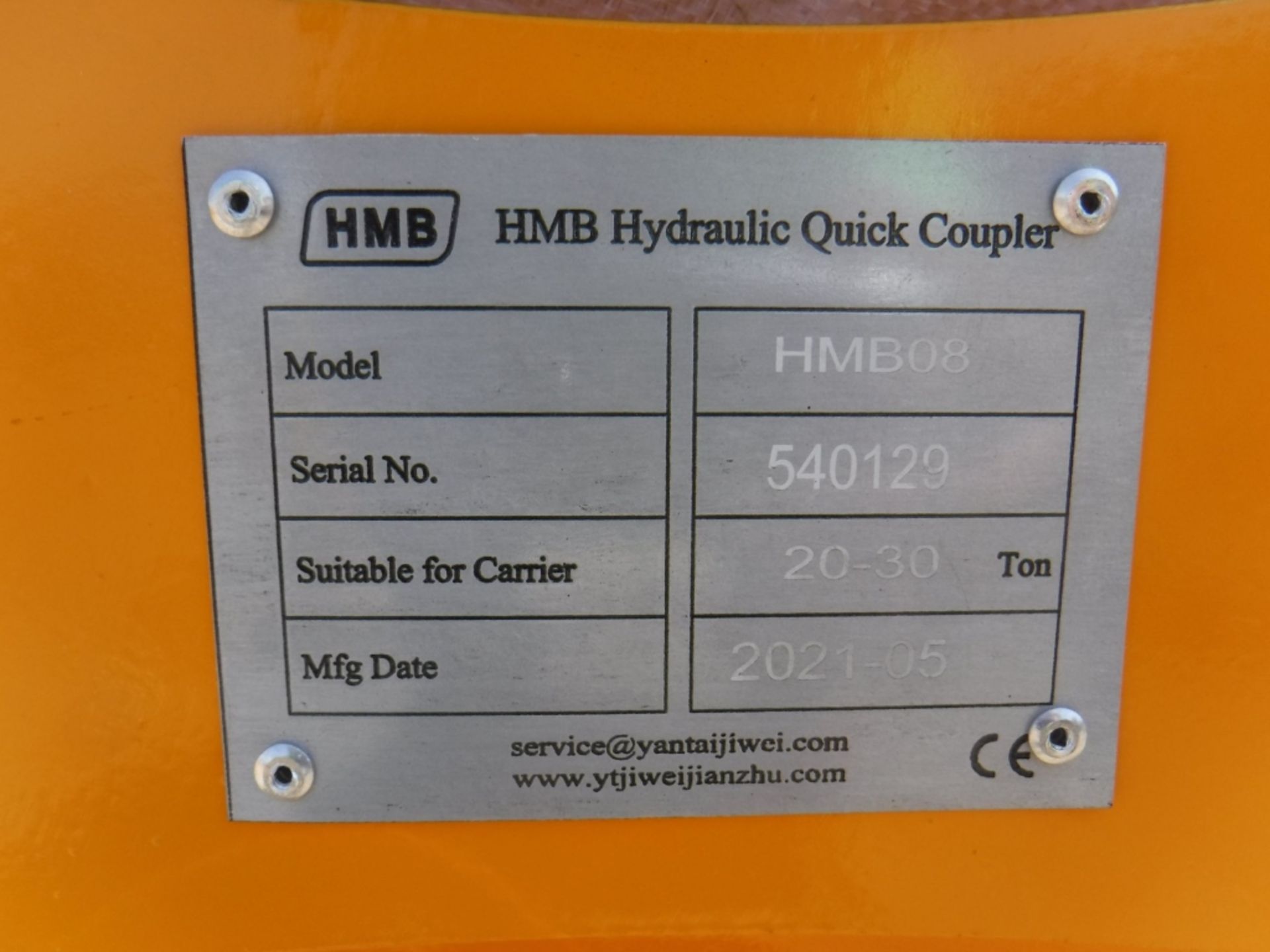 Unused 2021 Hanmen HMB08 Quick Coupler, - Image 3 of 3