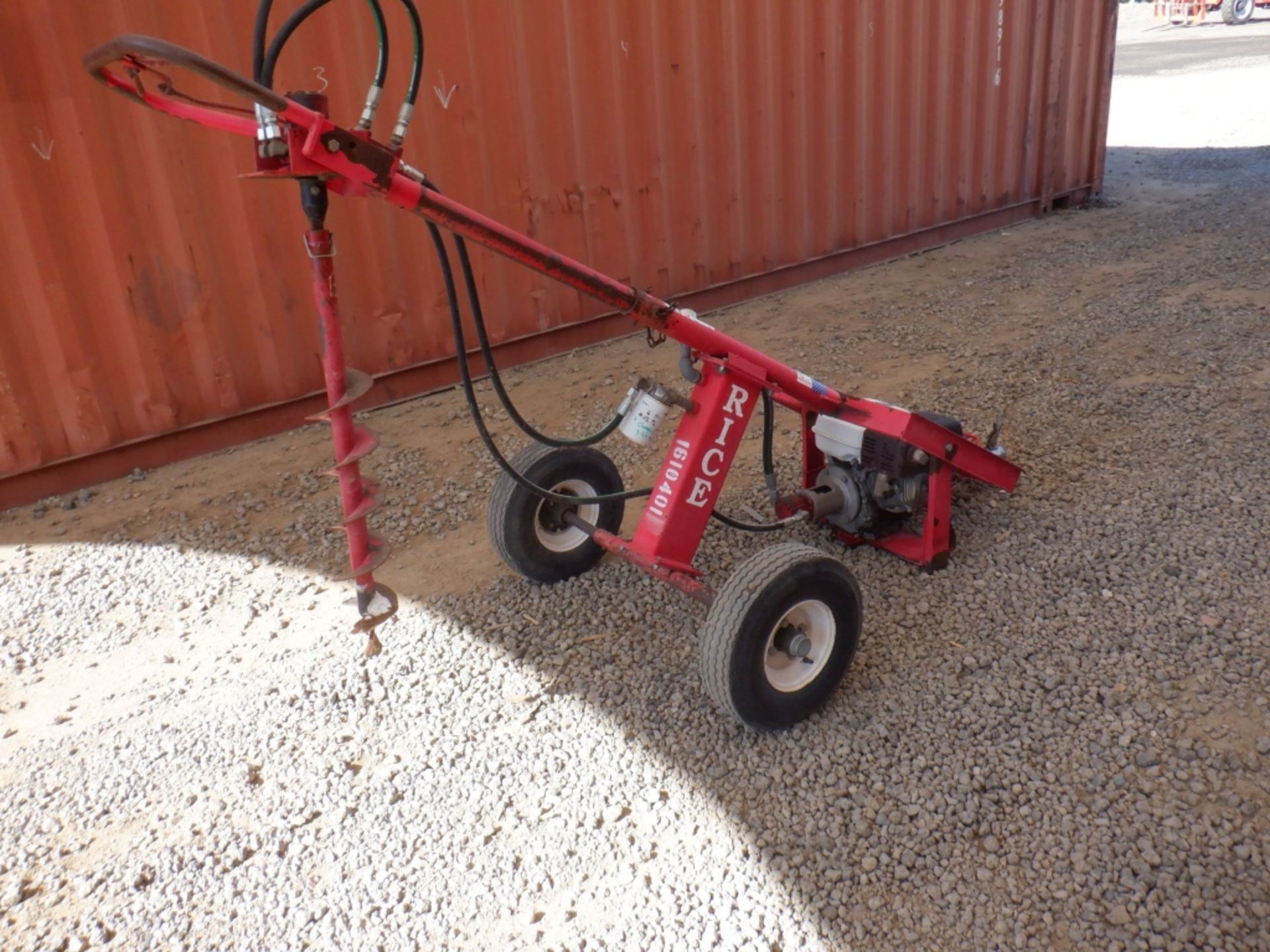 Rice Hydro Walk Behind Post Hole Digger, - Image 3 of 9