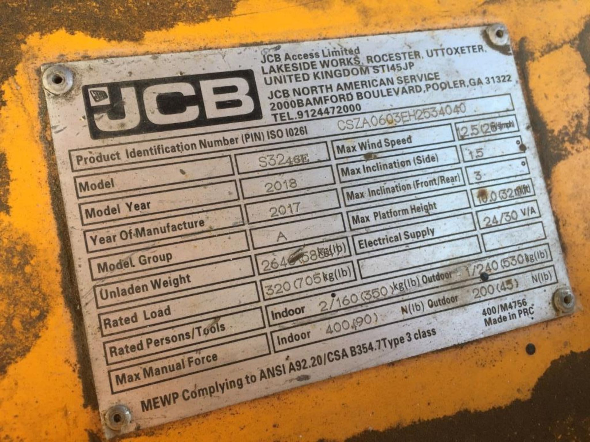 2017 JCB 3246 Scissor Lift. - Image 14 of 16