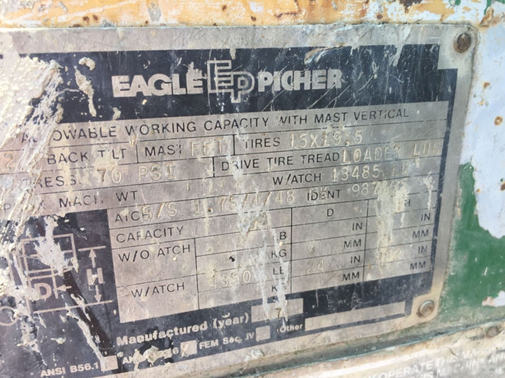 Eagle Picher RC60 Construction Forklift, - Image 18 of 20