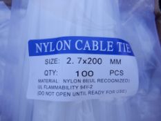 (2) Boxes of 2.7 x 200M Nylon Cable Ties.