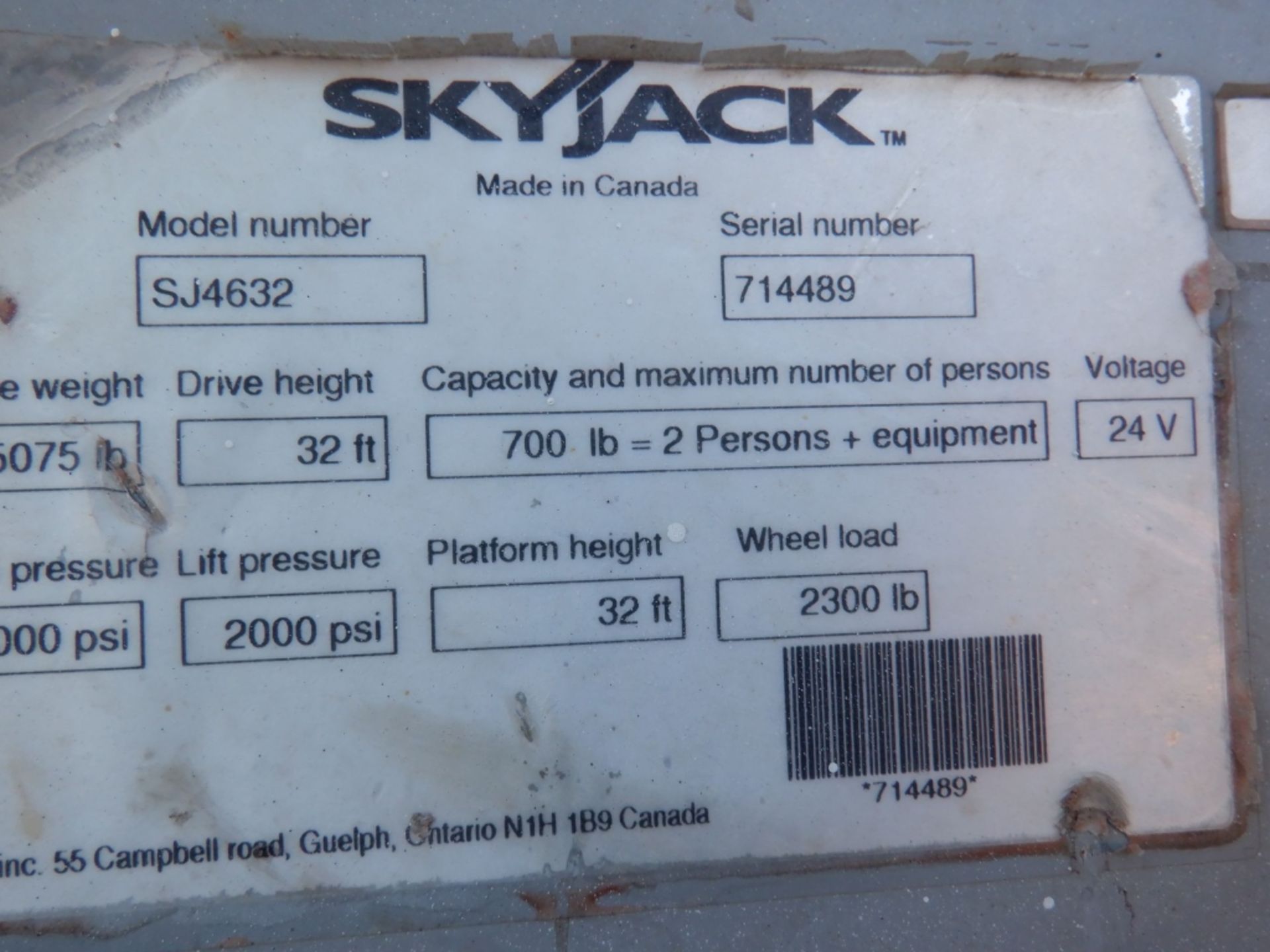 SkyJack SJIII4632 Scissor Lift, - Image 13 of 13