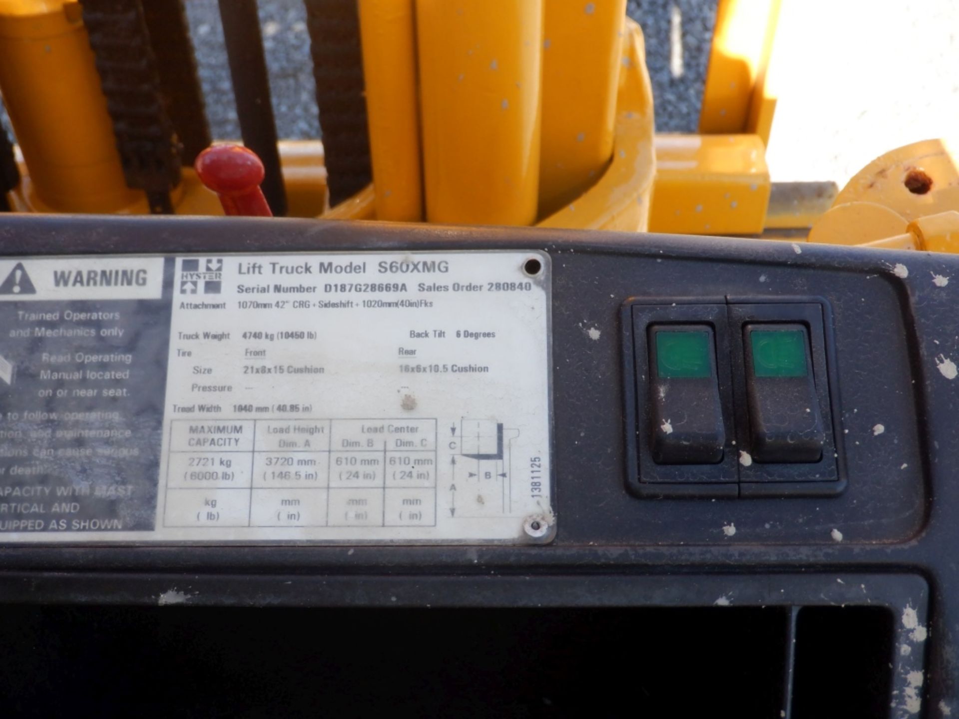 Hyster S60XMG Industrial Forklift, - Image 13 of 25