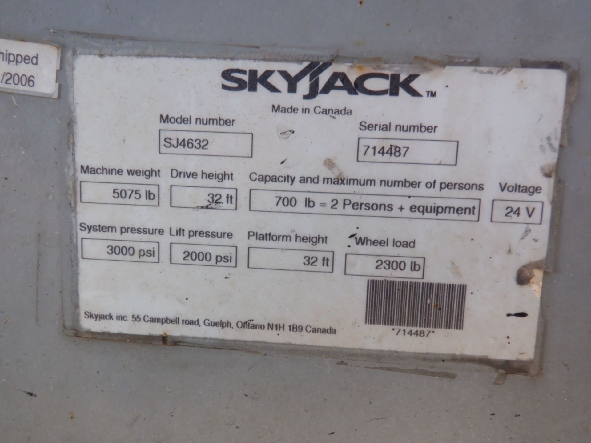 SkyJack SJIII4632 Scissor Lift, - Image 14 of 14