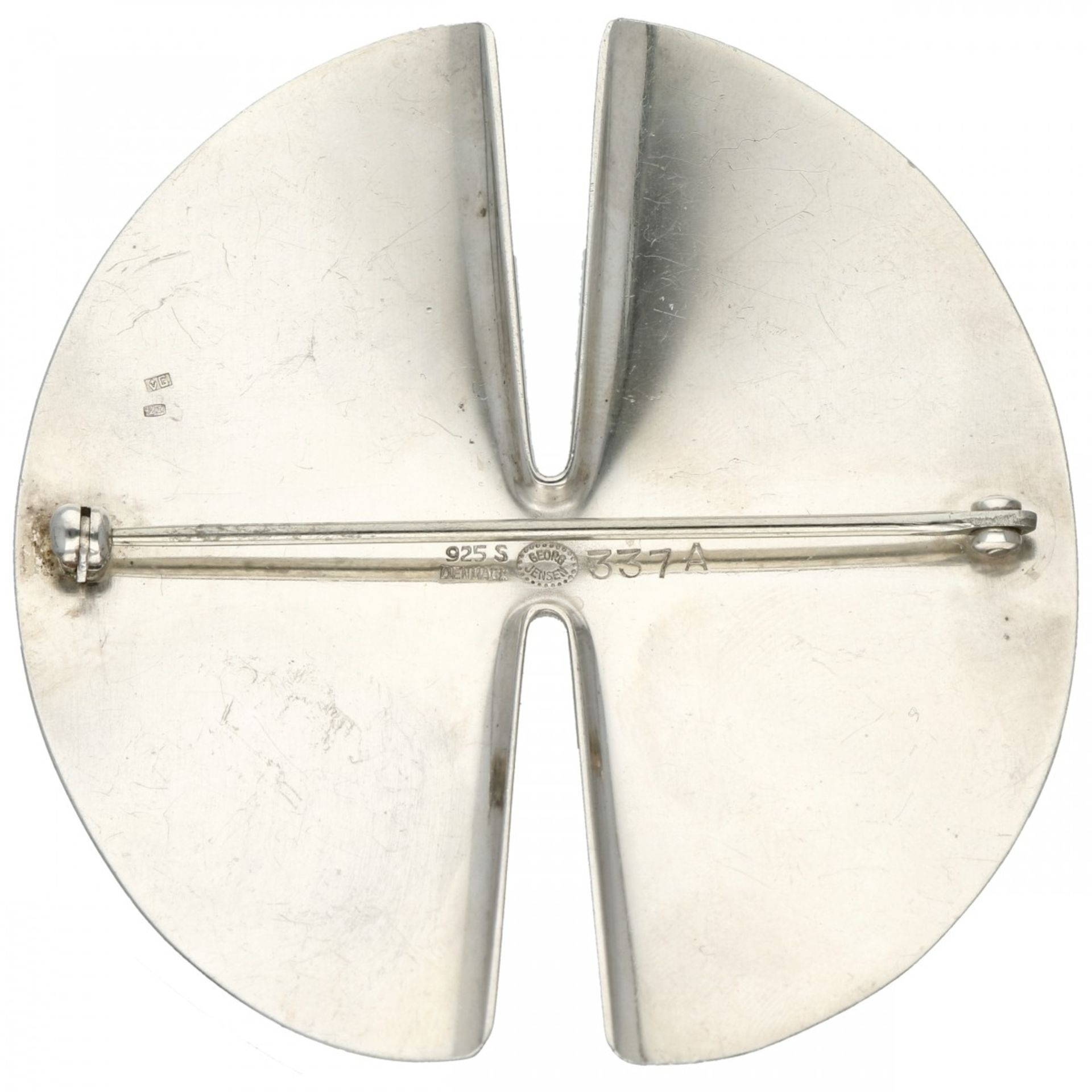 Silver modernist Georg Jensen no.337A brooch - 925/1000. - Bild 2 aus 3