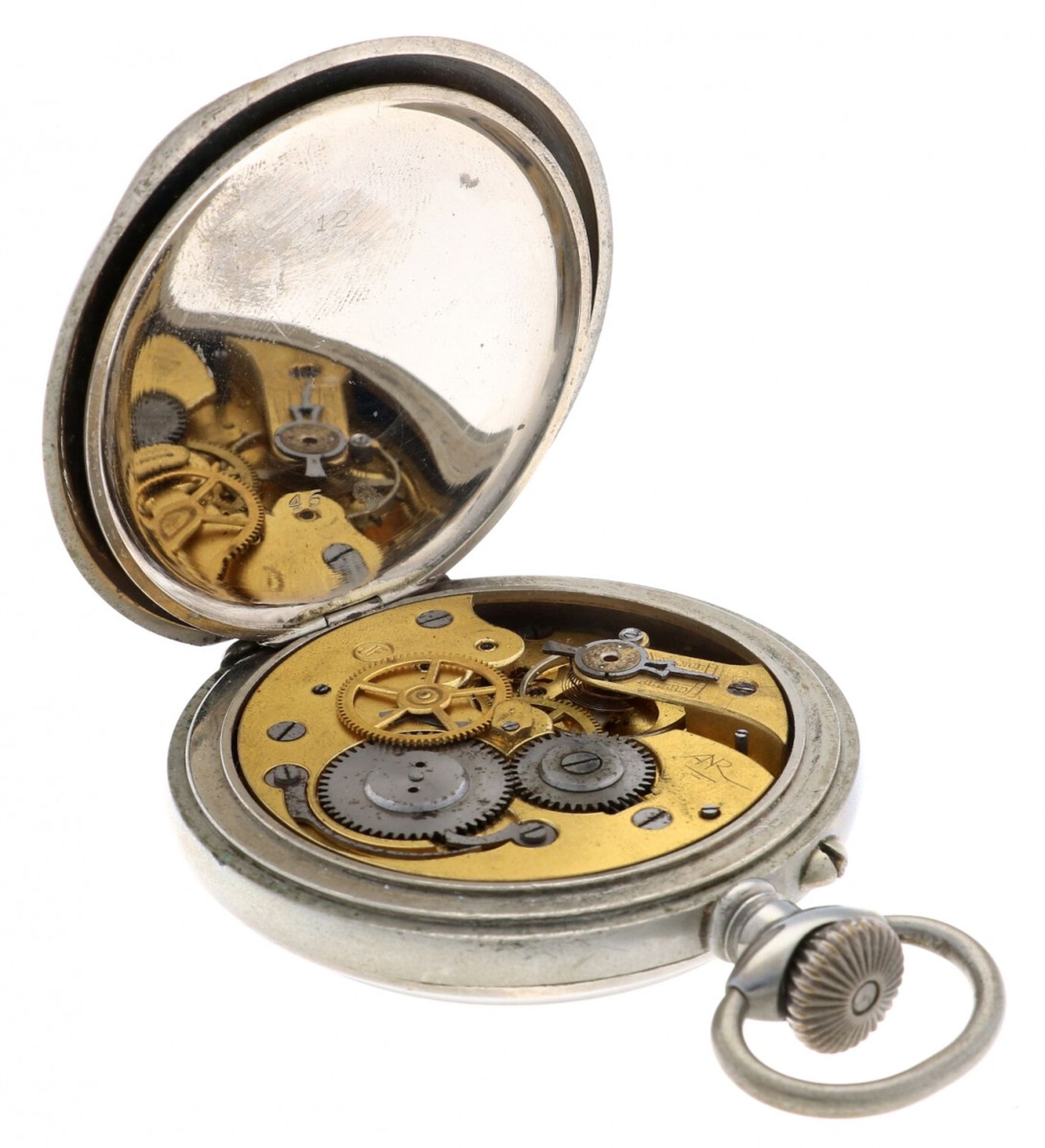 Pocket Watch Swiss Ankergang, 'Japy Freres, Colombophile' - ca. 1850 - Image 4 of 5