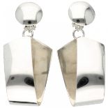 Silver Georg Jensen no.206 vintage clip earrings - 925/1000.