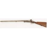 A double barrel percussion hunting rifle, poss. France, 19th century.