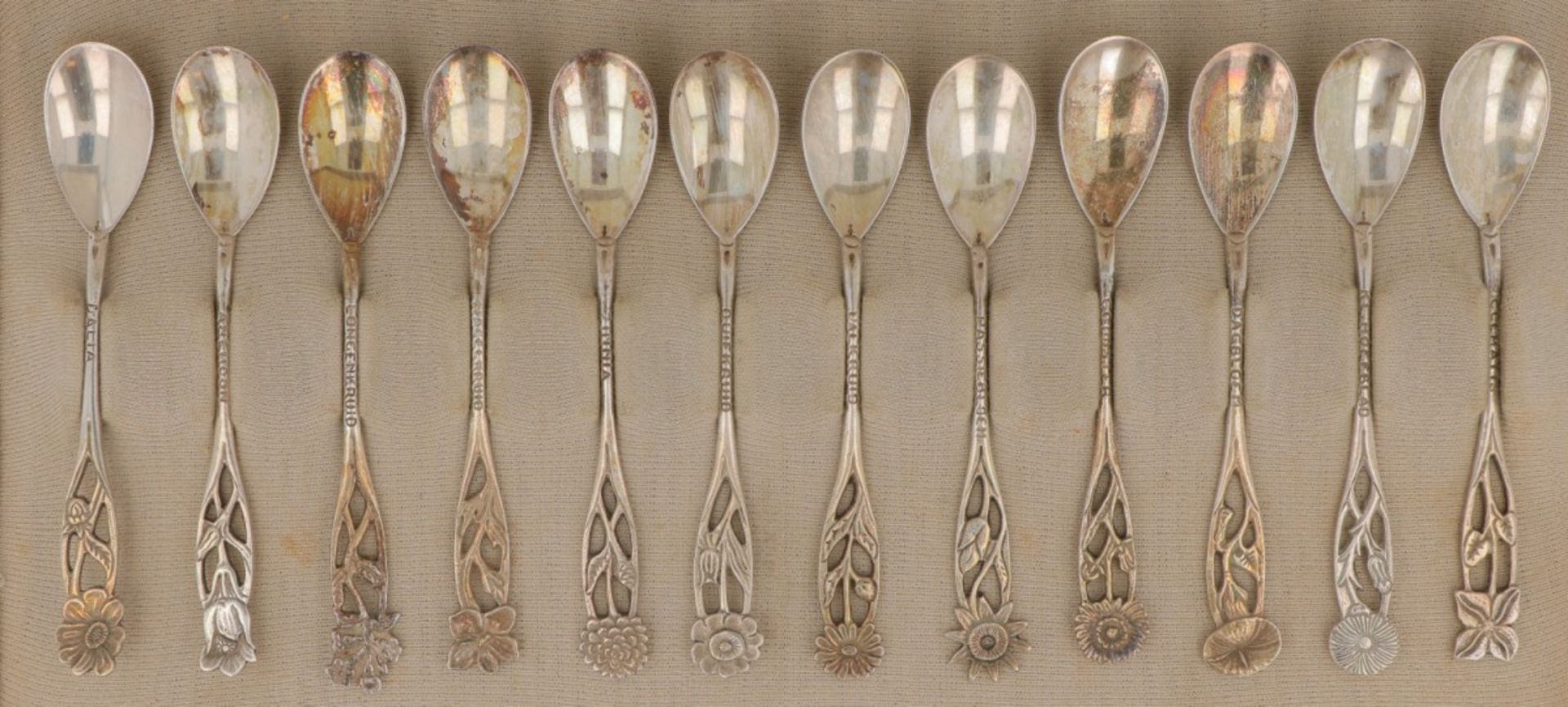 12) Piece set of teaspoons silver. - Image 2 of 2
