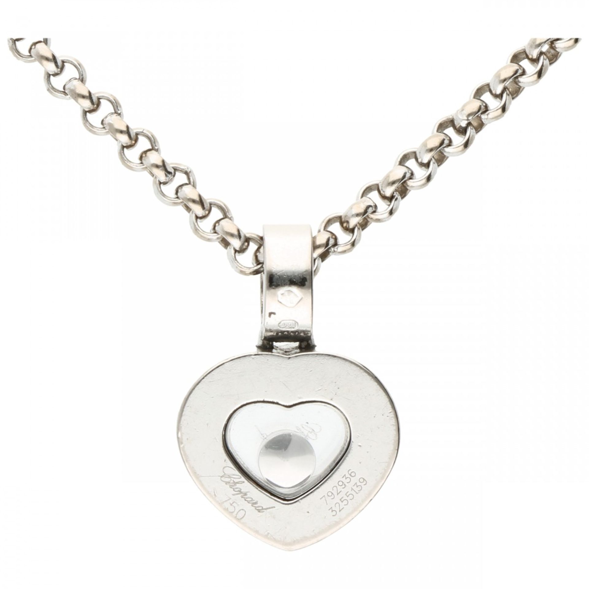 White gold Chopard Happy Diamonds necklace, with approx. 0.14 ct. diamond - 18 ct. - Bild 4 aus 6
