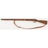 A flintlock percussion hunting rifle, 19th century.