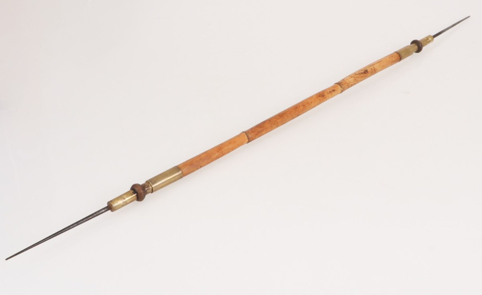 An Okinawan martial arts bamboo Japanese staff weapon, ca. 1950.