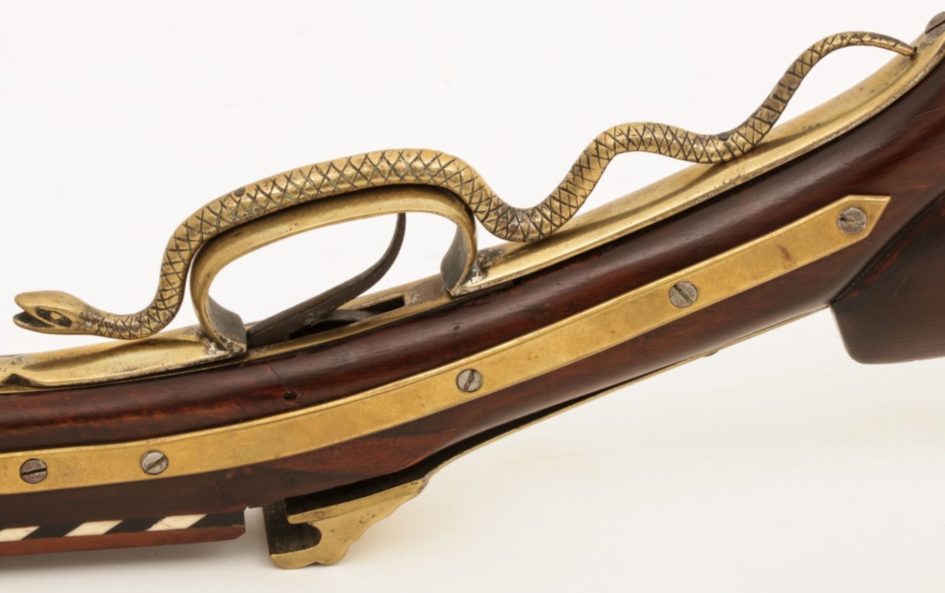 A nutwood/ brass crossbow, England, 19th century. - Image 3 of 3