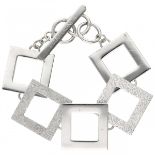 Silver Pianegonda bracelet with square links - 925/1000.