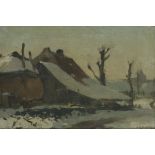 Henk van Leeuwen (van Oudewater) (Ter Aart 1890 - 1979 Voorburg), Farmhouse in winter.