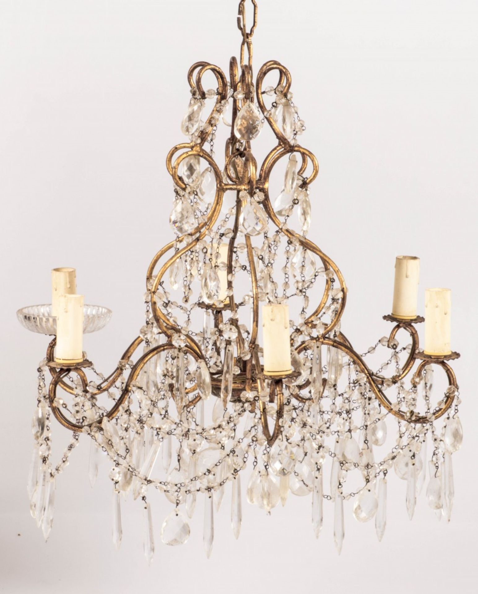 A Louis XVI-style pendant chandelier, France, mid. 20th century.