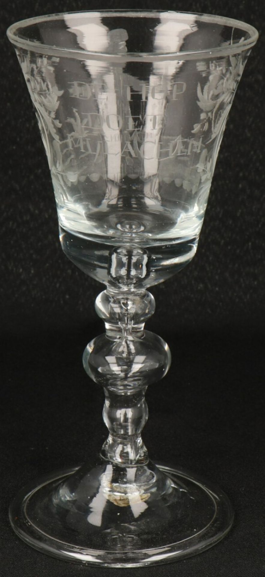 A commemorative glass 'de hop doet my lachen' 19th century.