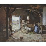 Ben Viegers (Den Haag 1887 - 1947 Nunspeet), A stable interior.