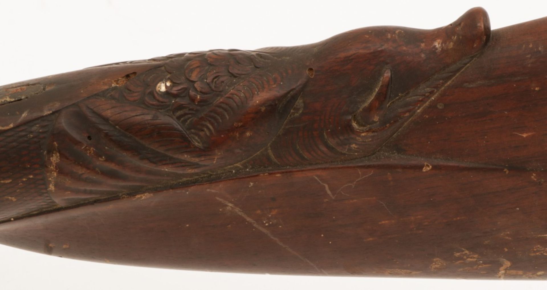 A double barrel percussion hunting rifle, 19th century. - Image 3 of 3