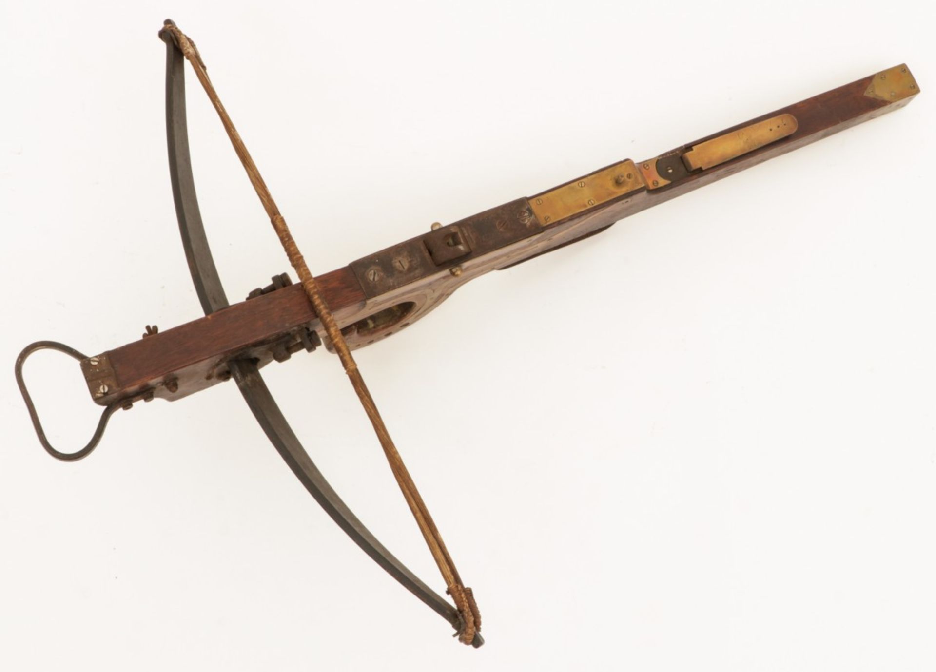 An iron/ wood cross bow, late 19th century.