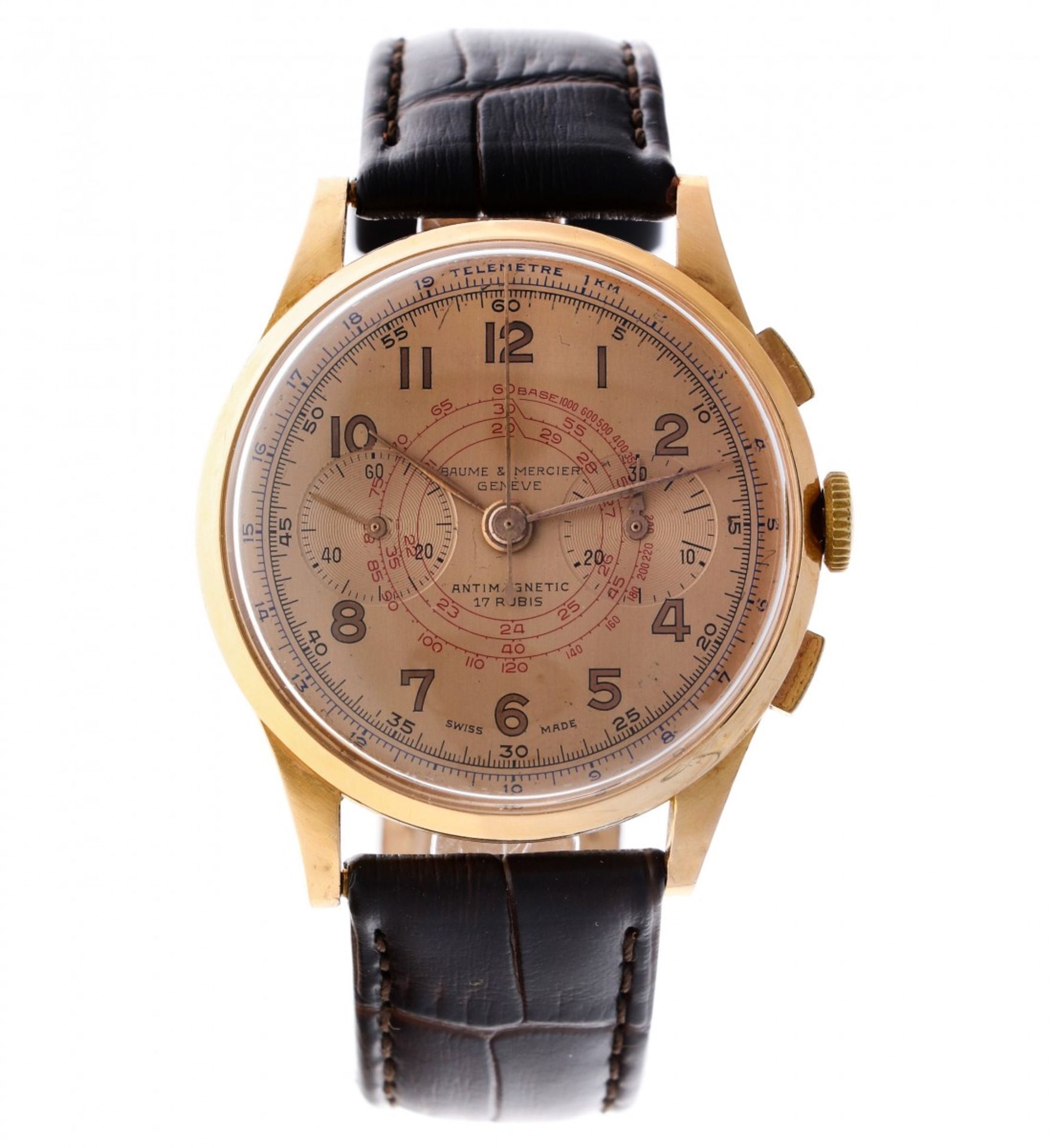 Baume & Mercier Chronograph Rose gold - Men's watch - ca. 1945