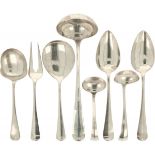 (8) Piece lot Spoons "Haags Lofje" silver.