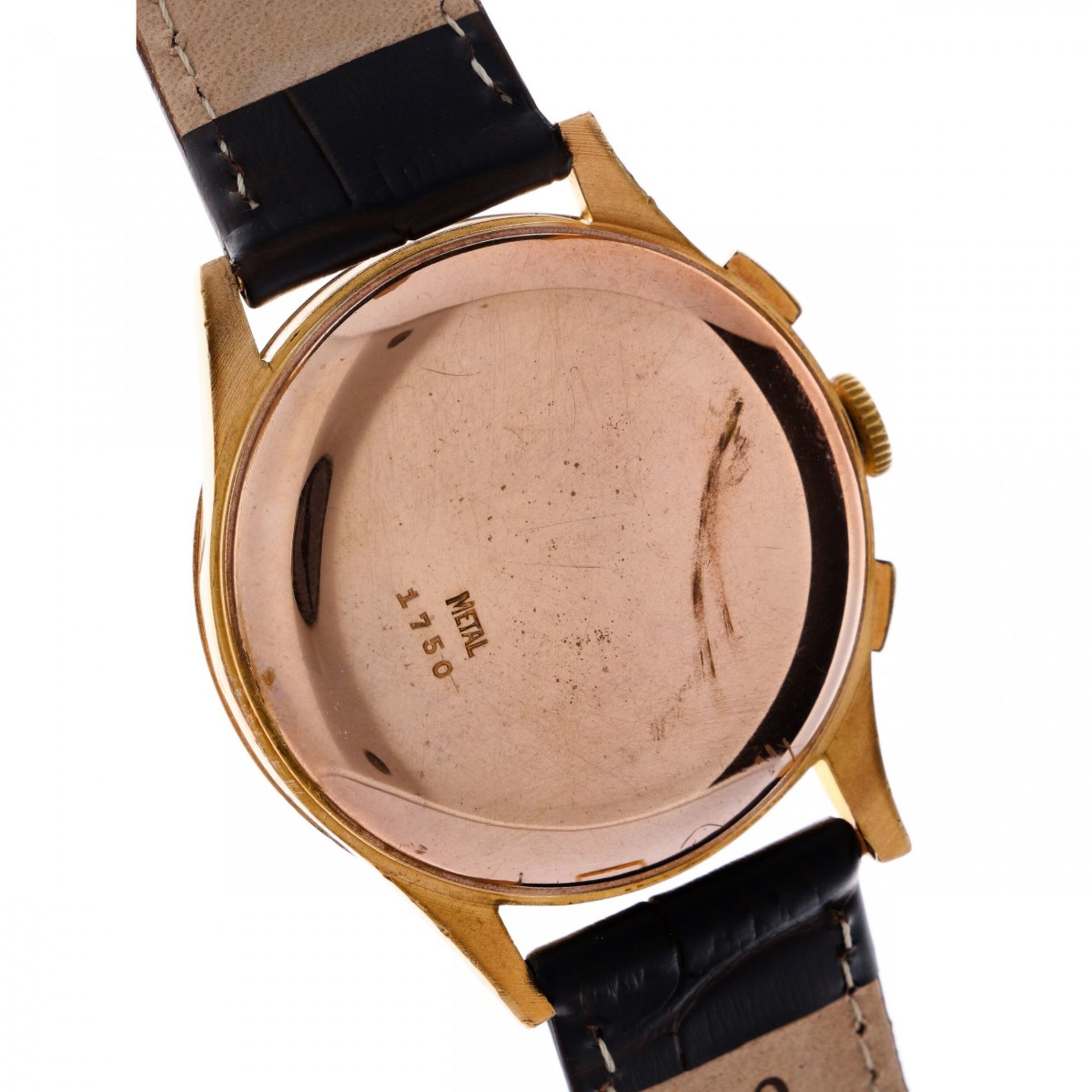Baume & Mercier Chronograph Rose gold - Men's watch - ca. 1945 - Image 7 of 9