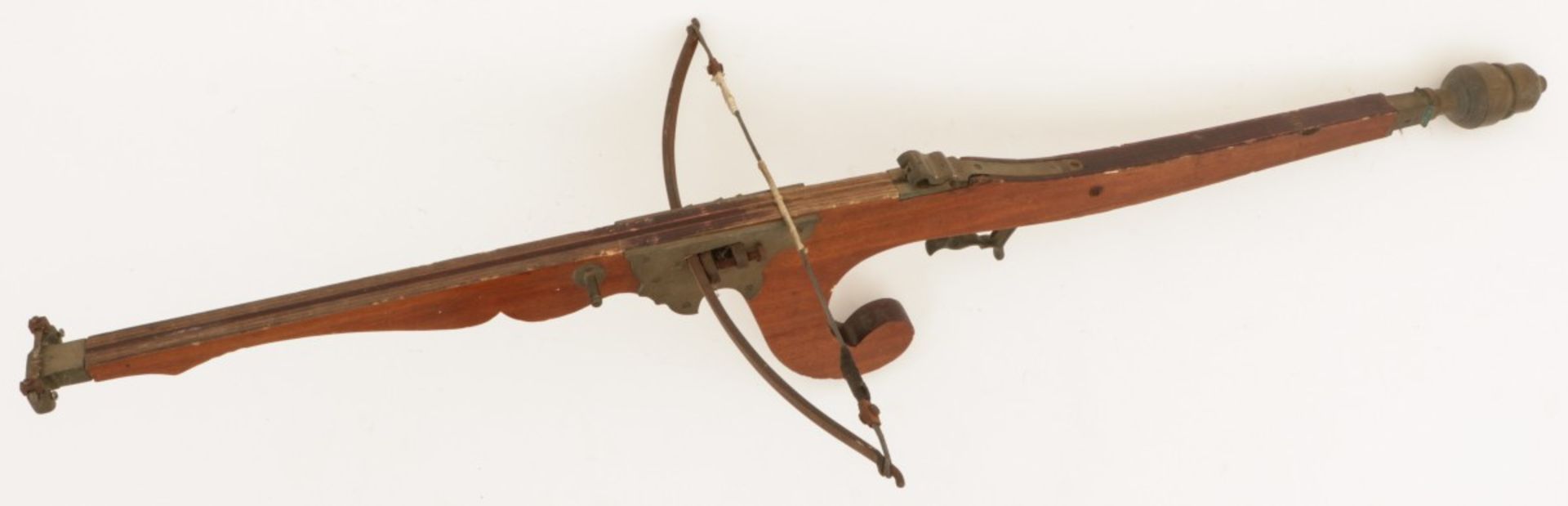 A wooden/ iron crossbow, 20th century.