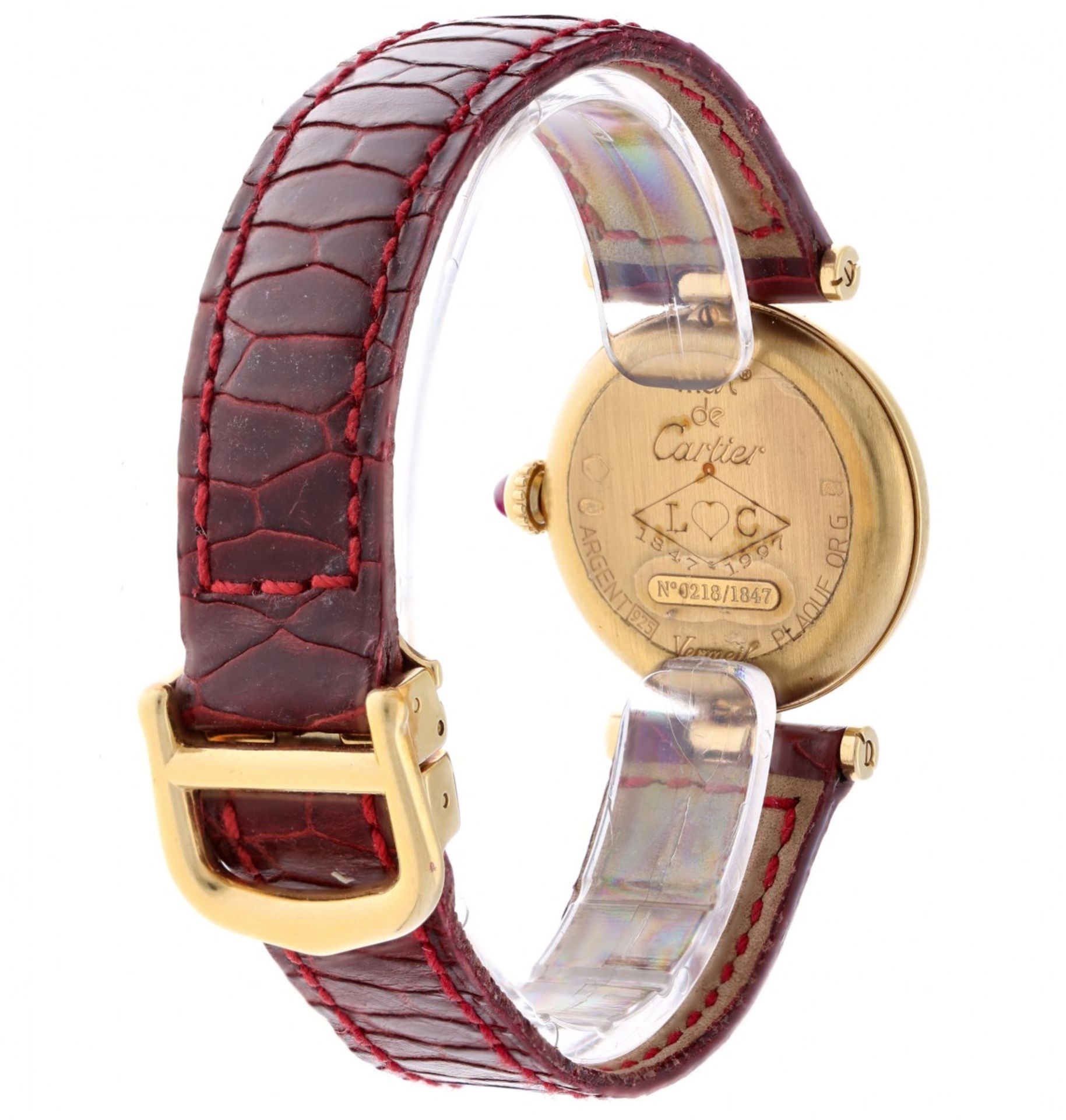 Cartier Vermeil, limited ed. - Ladies watch - ca. 1985 - Image 3 of 5