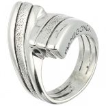 Large silver Pianegonda design ring - 925/1000.
