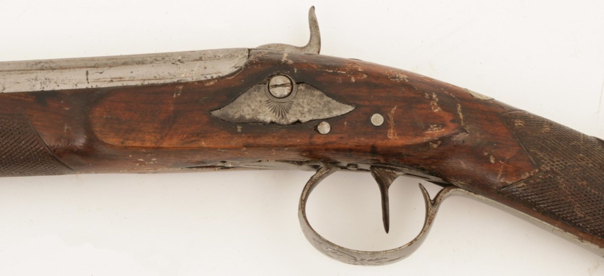 A flintlock percussion hunting rifle, Belgium, mid. 19th century. - Bild 2 aus 3
