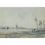 Georges William Thornley (Thiais, France 1857 - Pontoise France), Au bord de la Meuse, Hollande.