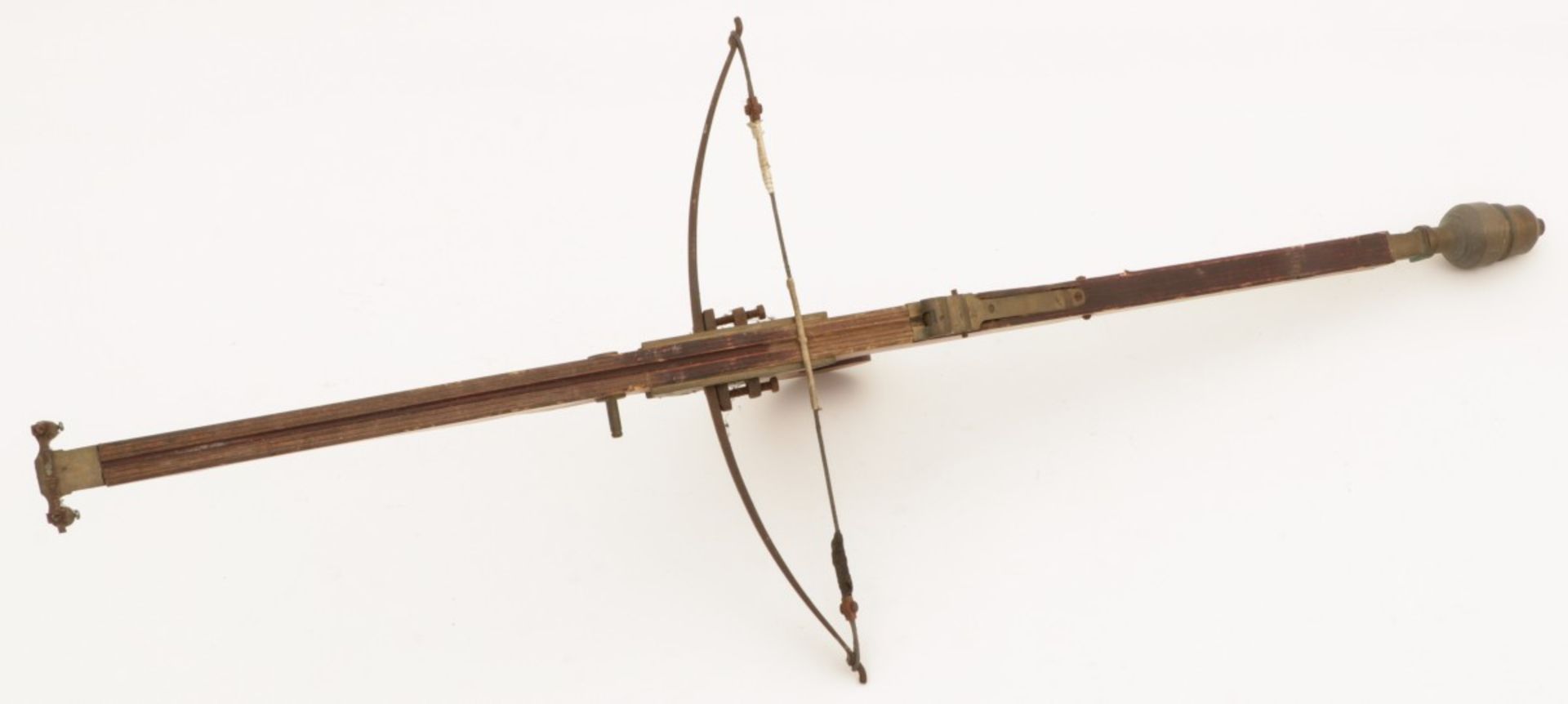 A wooden/ iron crossbow, 20th century. - Bild 2 aus 2