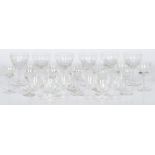 A lot of (24) various wine glasses, 1st half of the 20th century.