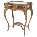 A Louis XV-style goldpained display table, France, mid. 20th century.