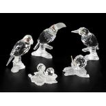 (5) Part lot Swarovski miniatures.