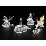 (5) Part lot Swarovski miniatures.